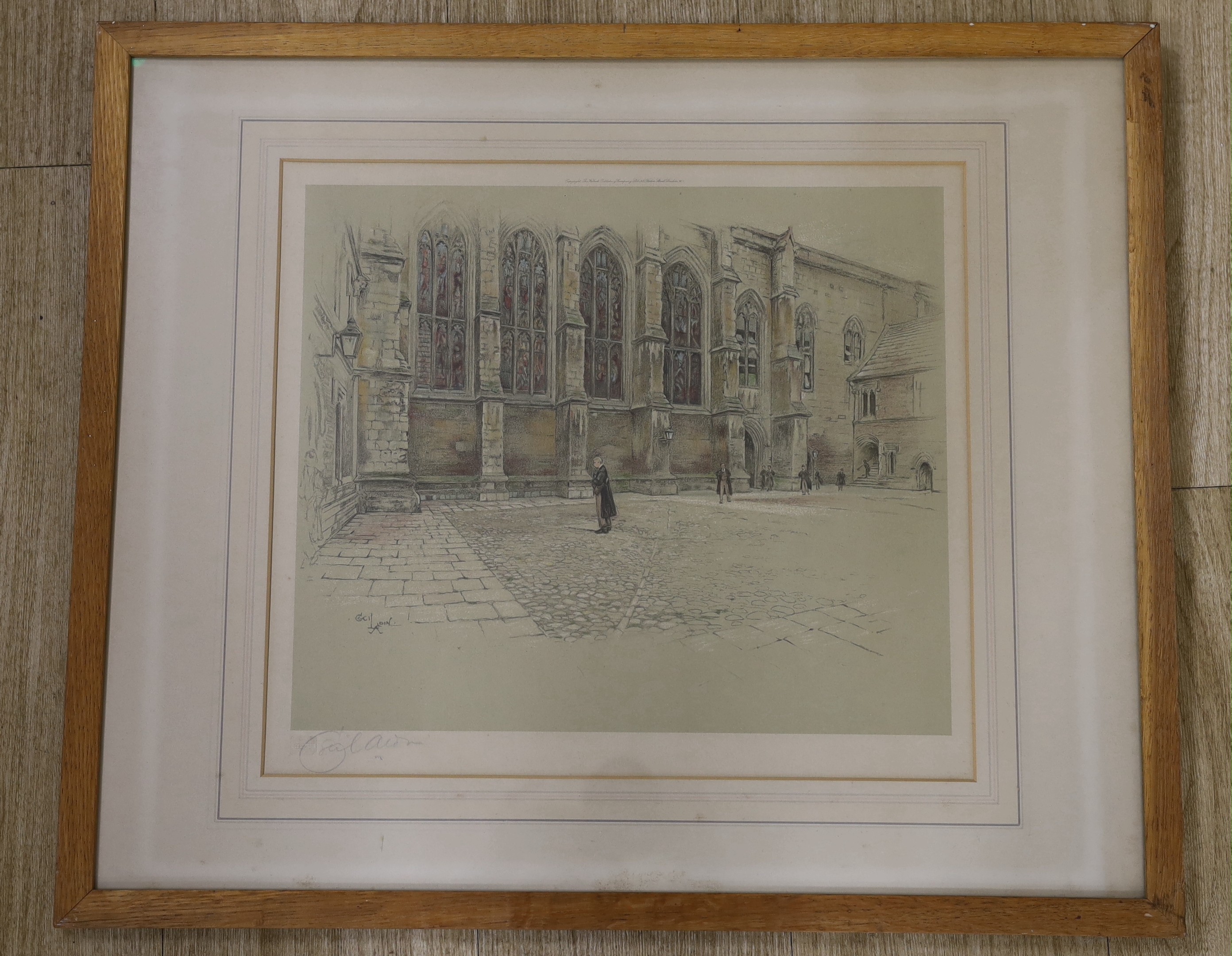 Cecil Aldin, colour print, 'Winchester', signed, 36 x 41cm